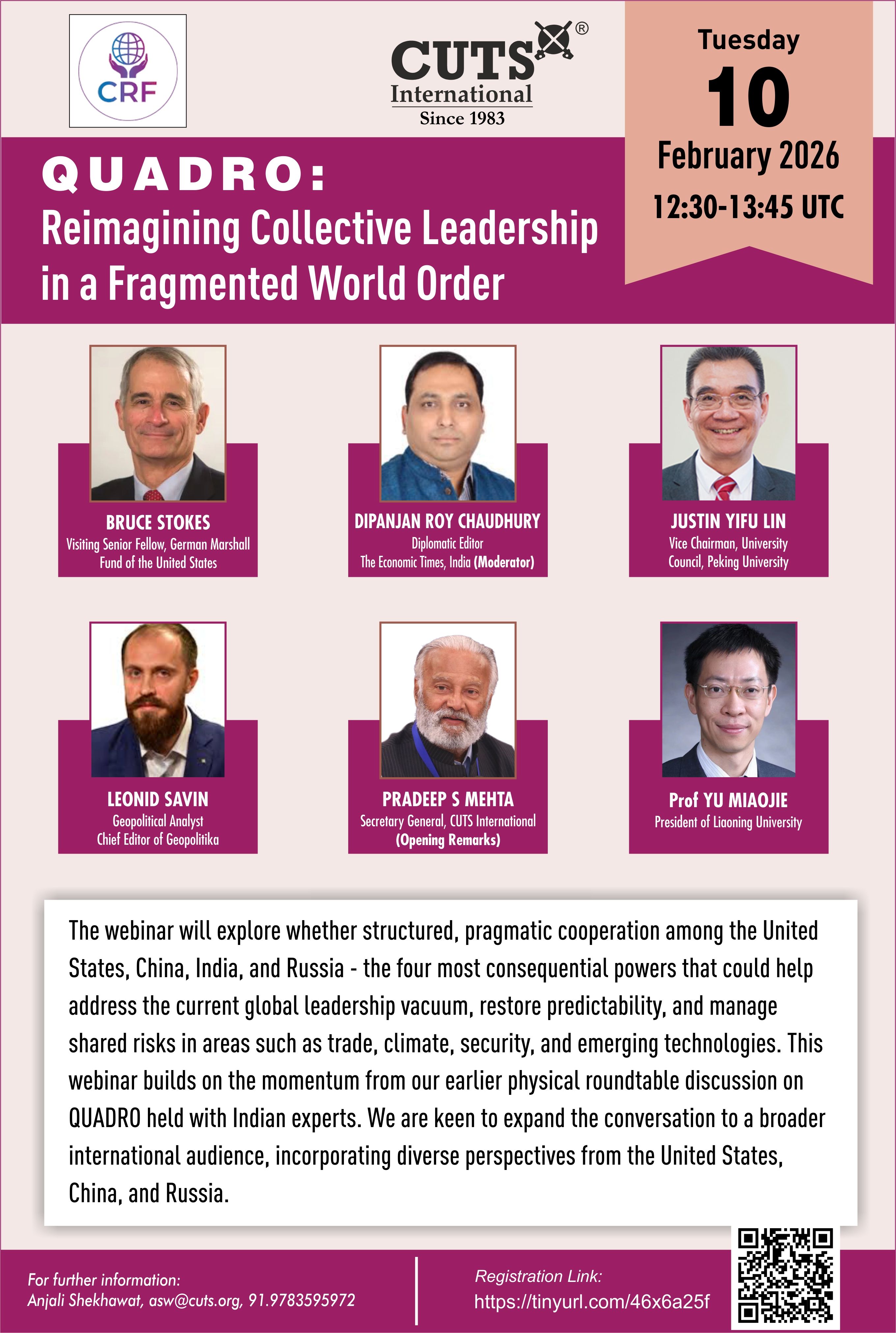 President Yu Miaojie Invited to Address CUTS International Webinar