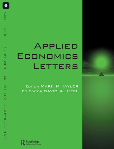 Yu Miaojie’s Paper Published by Applied Economics Letters