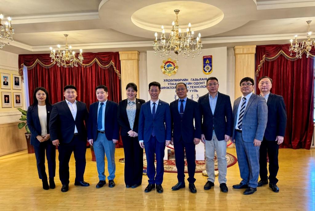 Delegation Led by President Yu Miaojie Visits Mongolian University of Science and Technology